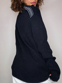 Pull en maille noir ESPRIT XL vintage