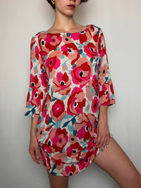 Bedrucktes Etuikleid M/L Vintage