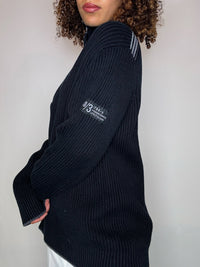 Pull en maille noir ESPRIT XL vintage