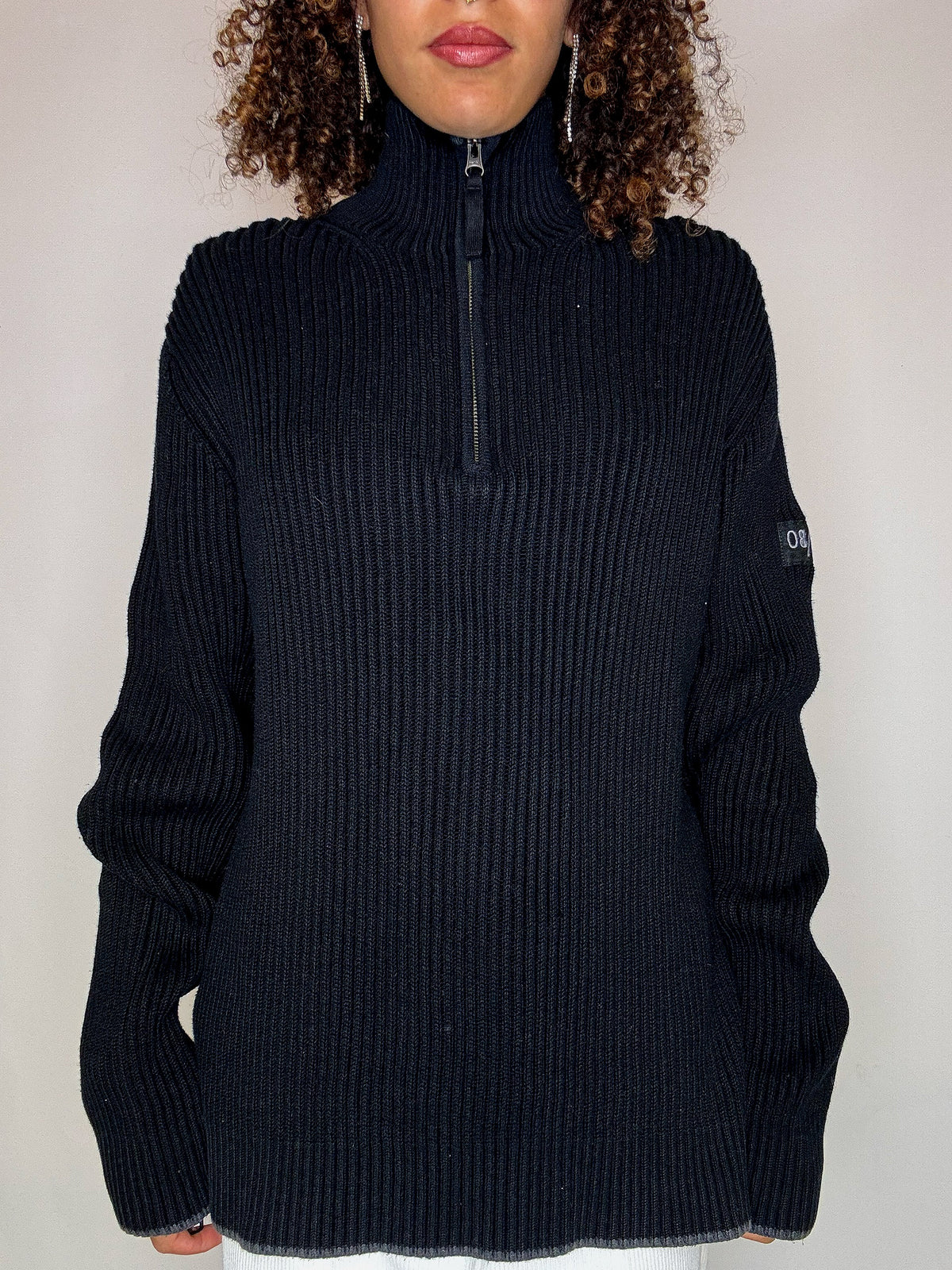 Pull en maille noir ESPRIT XL vintage