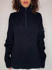 Pull en maille noir ESPRIT XL vintage