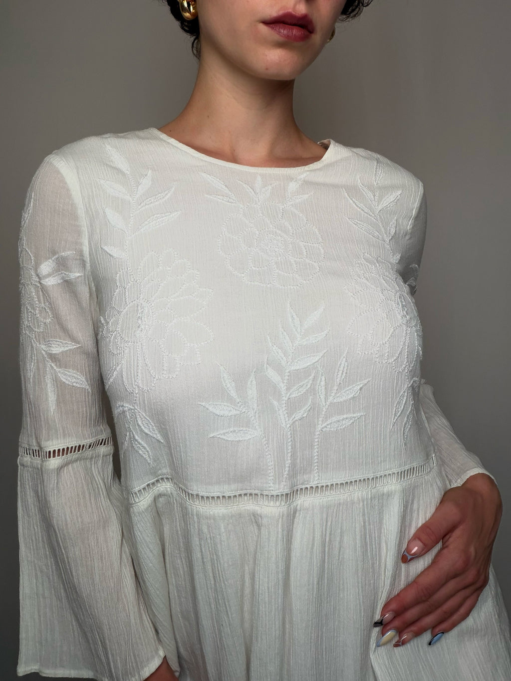 Robe en coton blanche Esprit S vintage