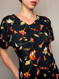 Robe droite imprimée M/L vintage