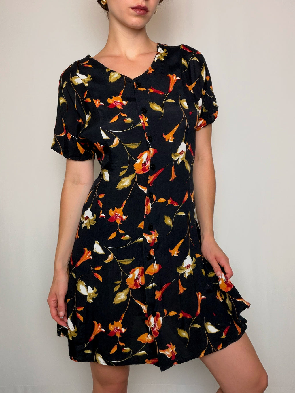 Robe droite imprimée M/L vintage