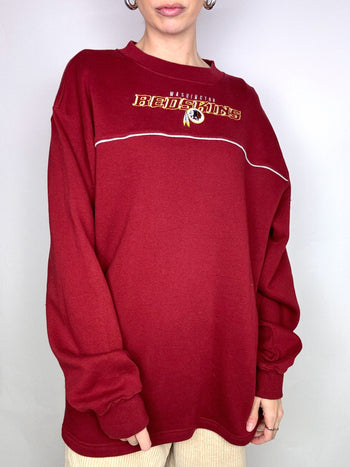 Sweat col rond bordeaux NFL L vintage