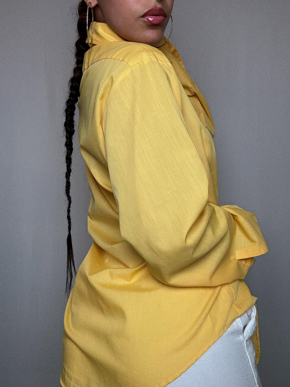 Chemise jaune L vintage