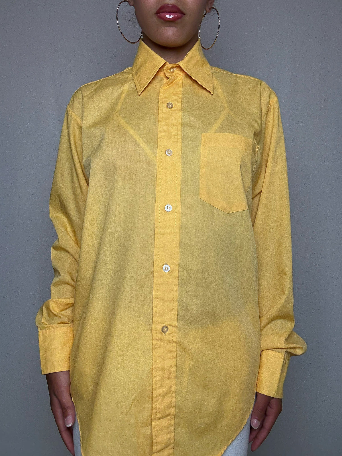 Chemise jaune L vintage