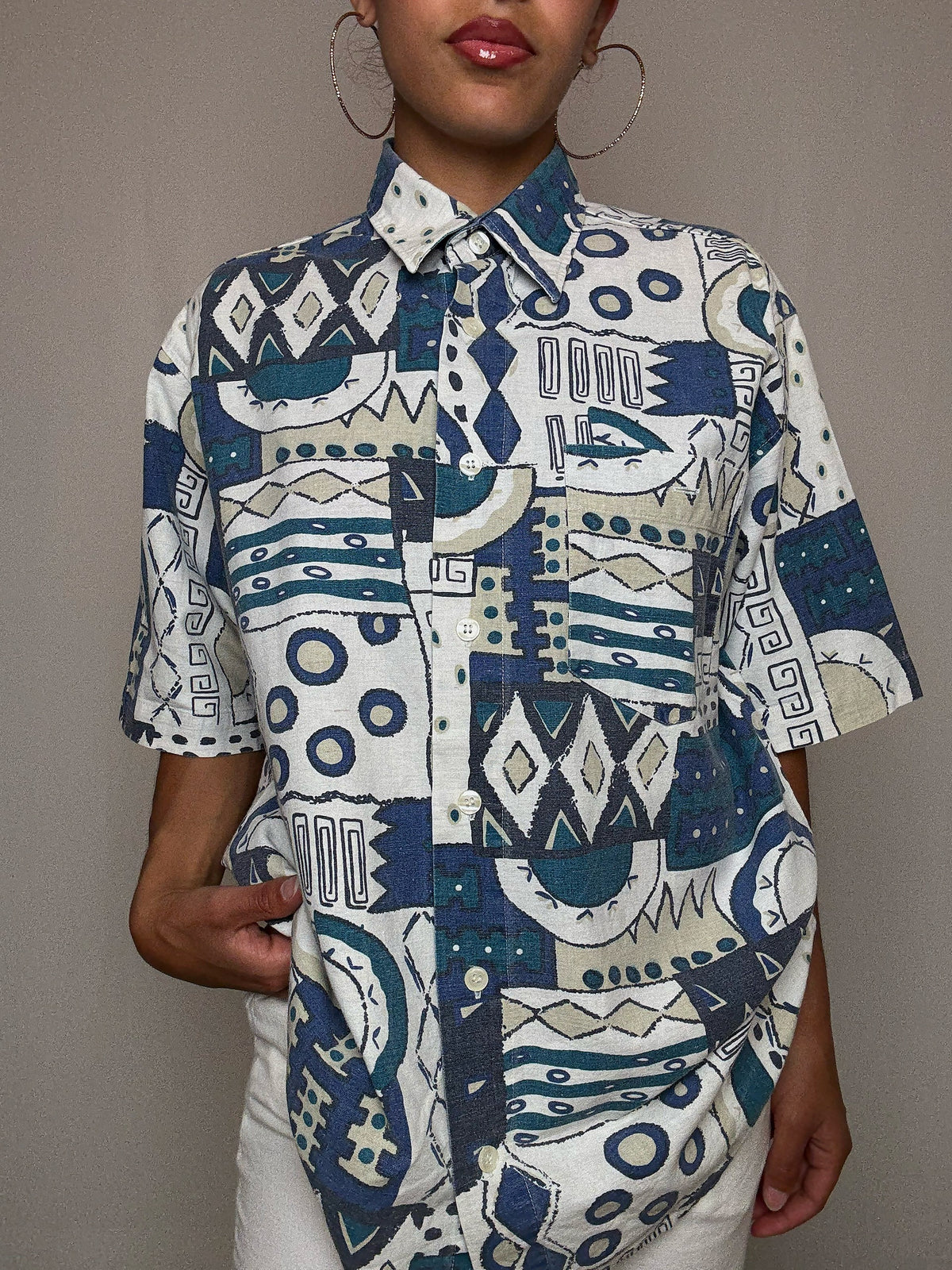 Chemise imprimée L vintage