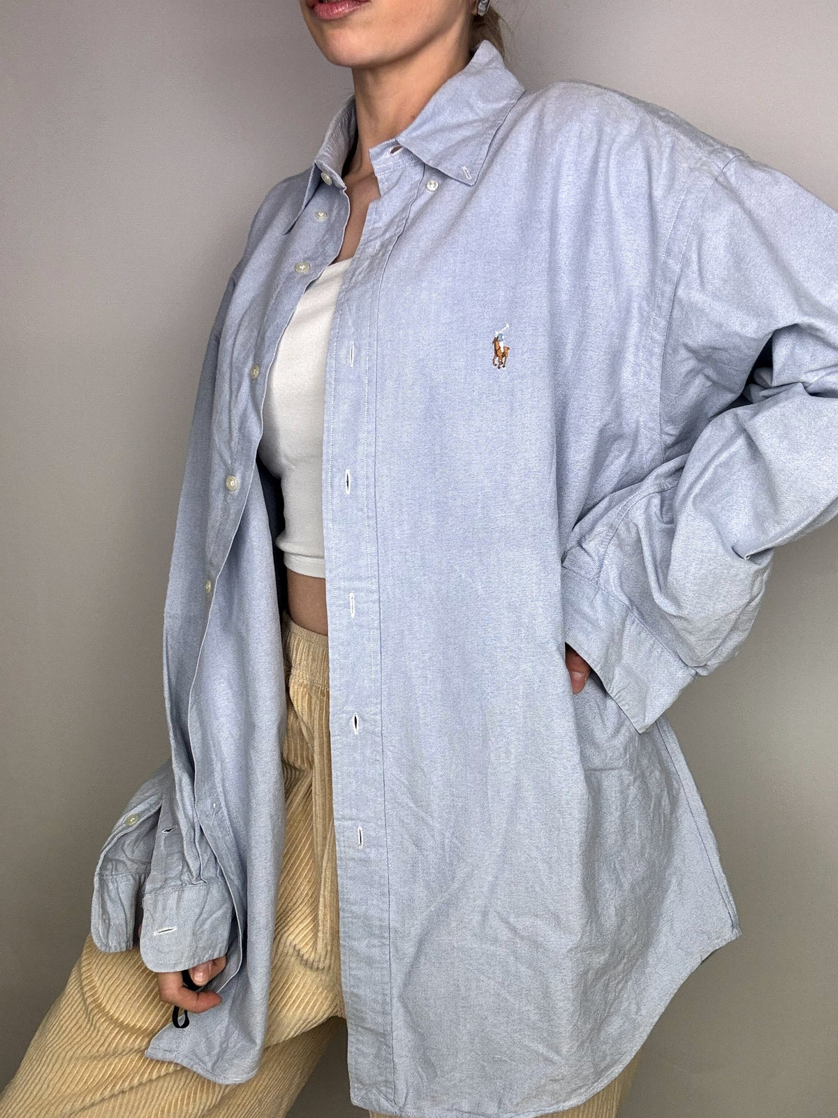 RALPH LAUREN L Vintage Blue Shirt