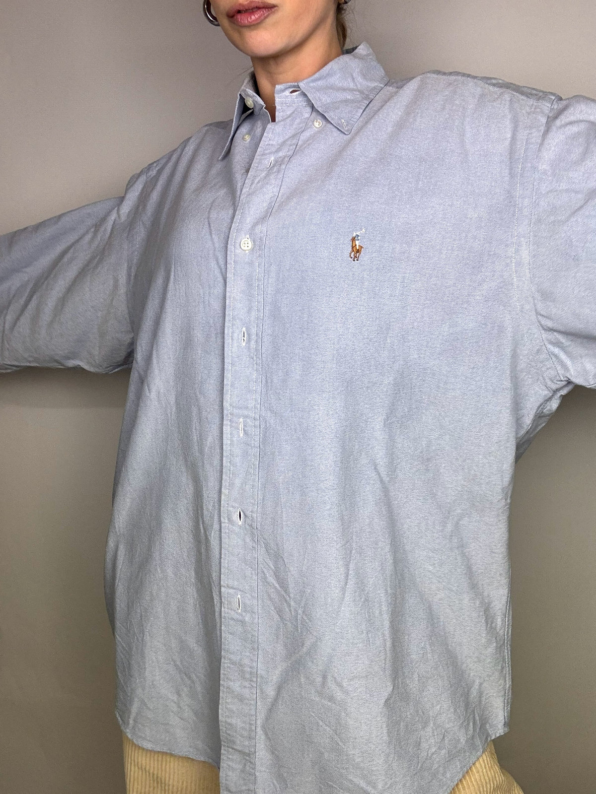 RALPH LAUREN L Vintage Blue Shirt