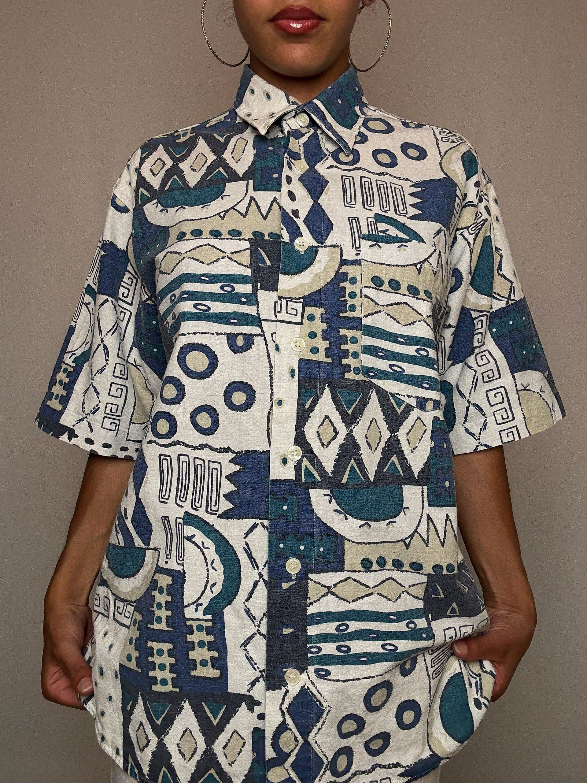Chemise imprimée L vintage