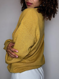 Pull en maille moutarde MALBORO CLASSICS L vintage