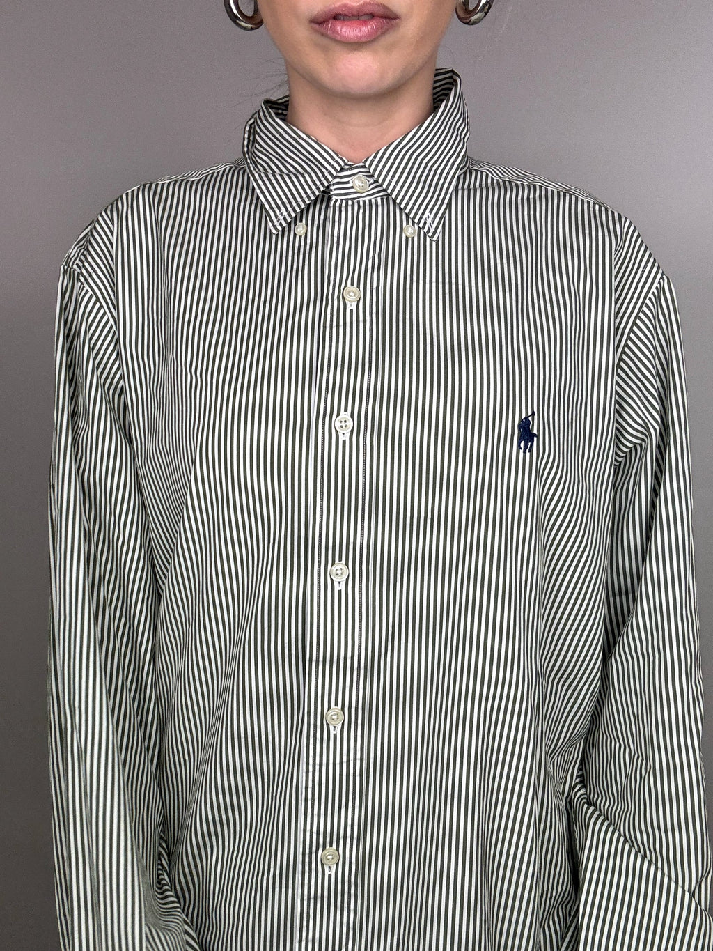 RALPH LAUREN Vintage Green Striped Shirt