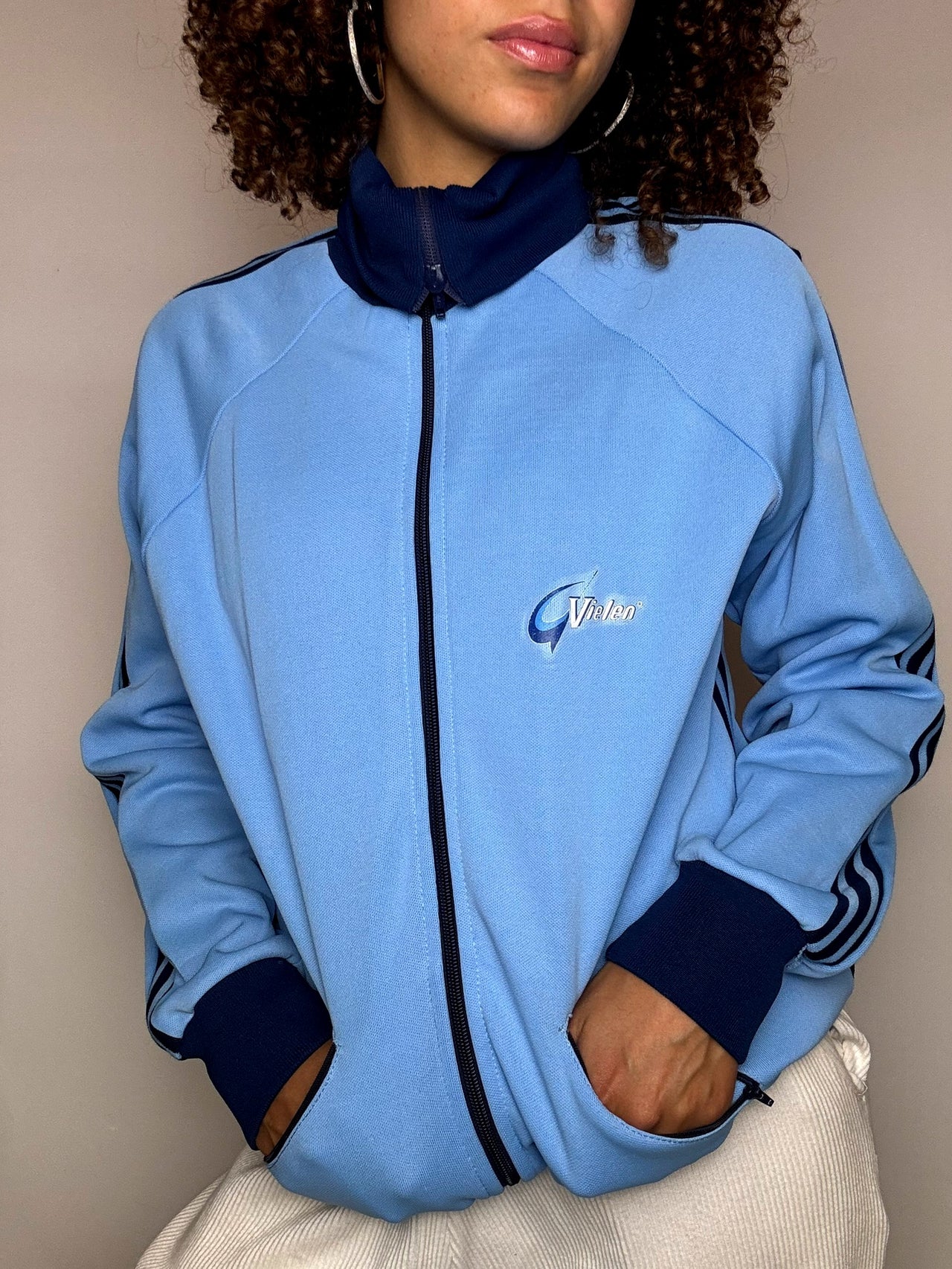 ADIDAS XL Vintage Two-Tone Hoodie
