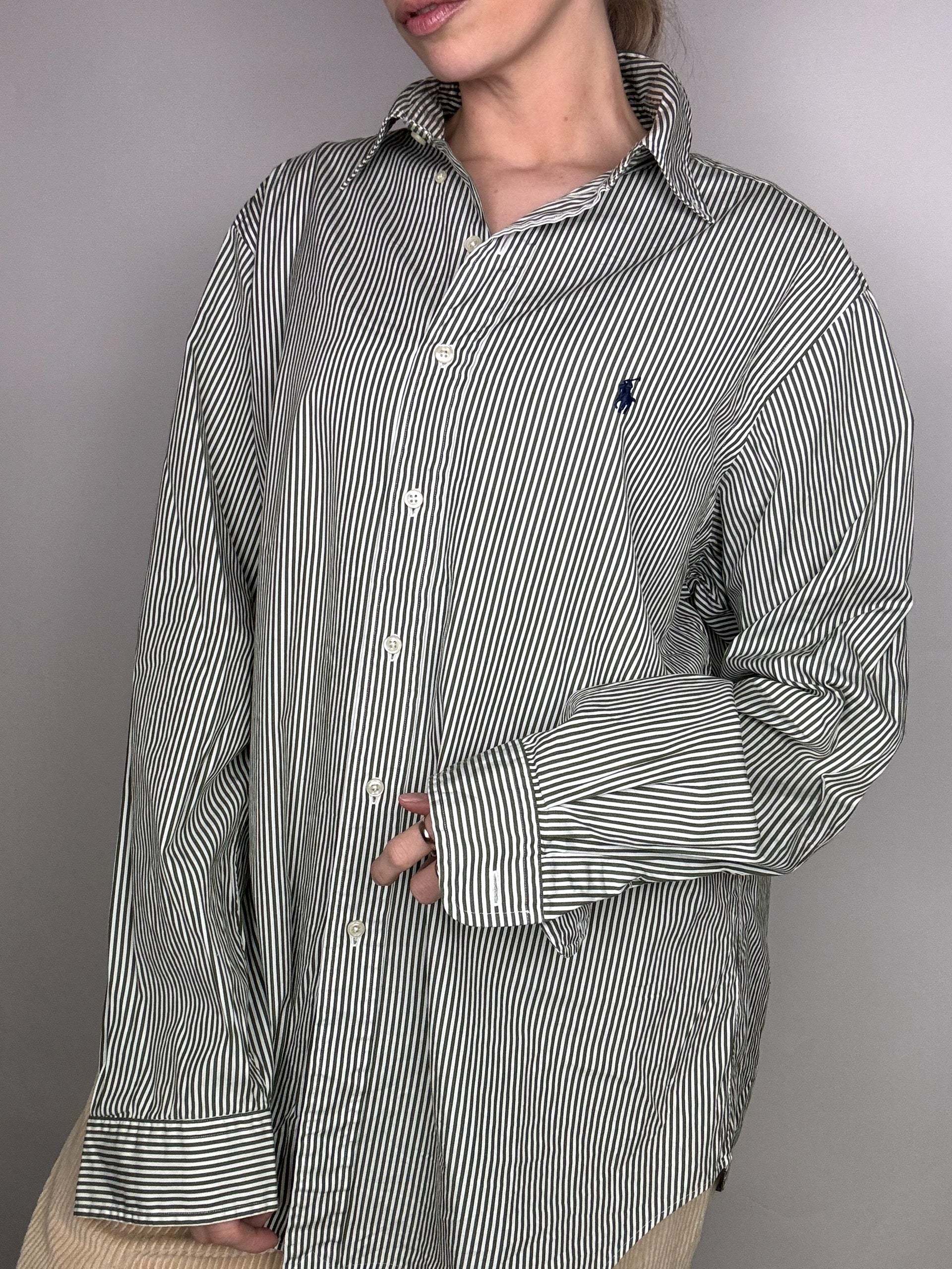 RALPH LAUREN Vintage Green Striped Shirt
