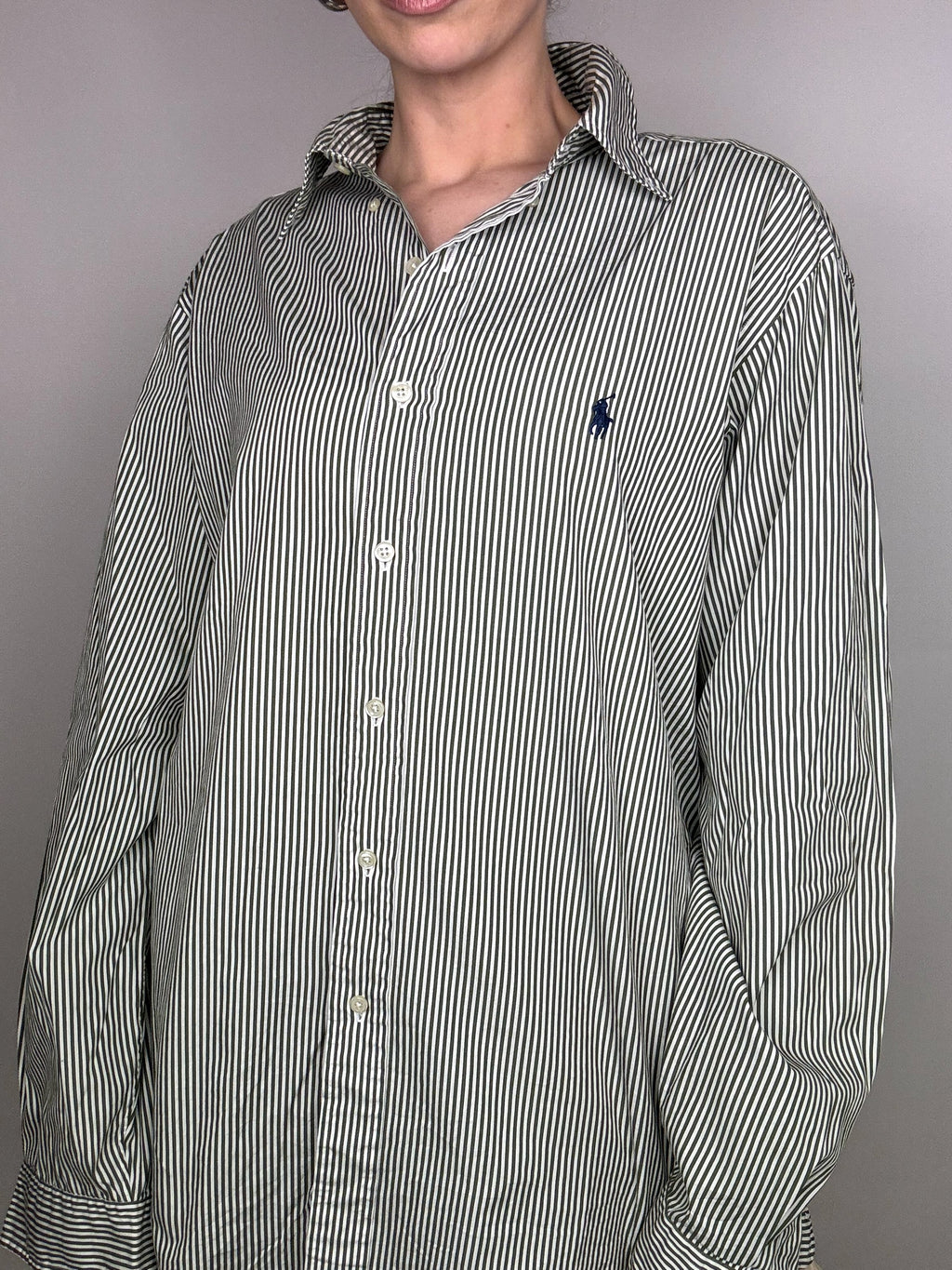 RALPH LAUREN Vintage Green Striped Shirt
