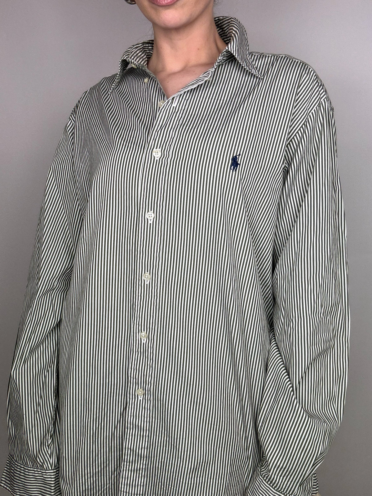 RALPH LAUREN Vintage Green Striped Shirt