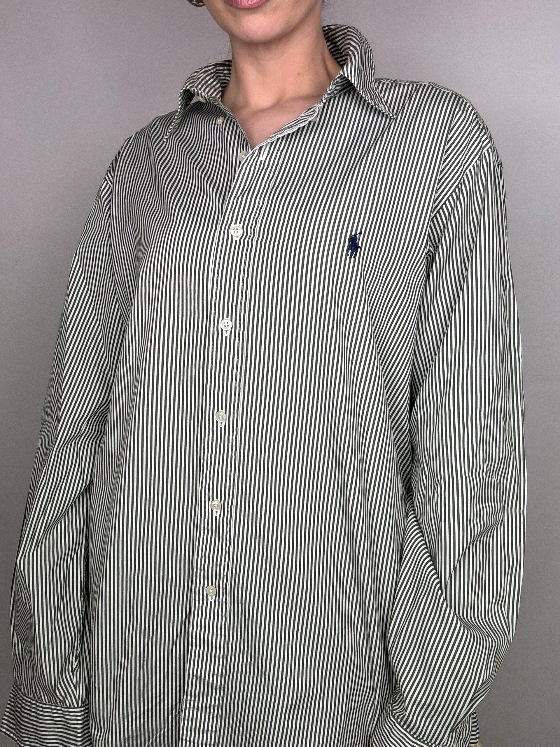RALPH LAUREN Vintage Green Striped Shirt