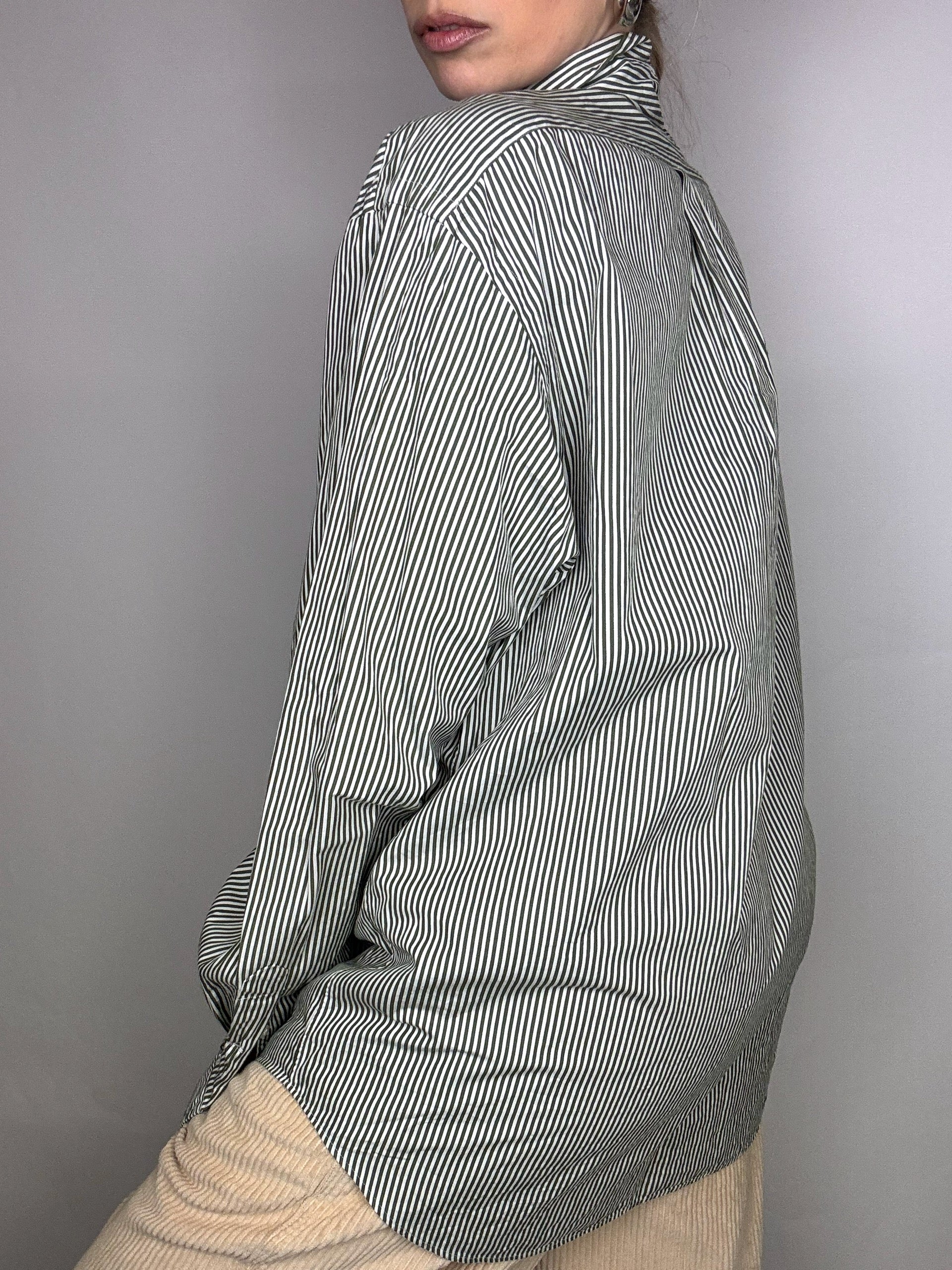RALPH LAUREN Vintage Green Striped Shirt