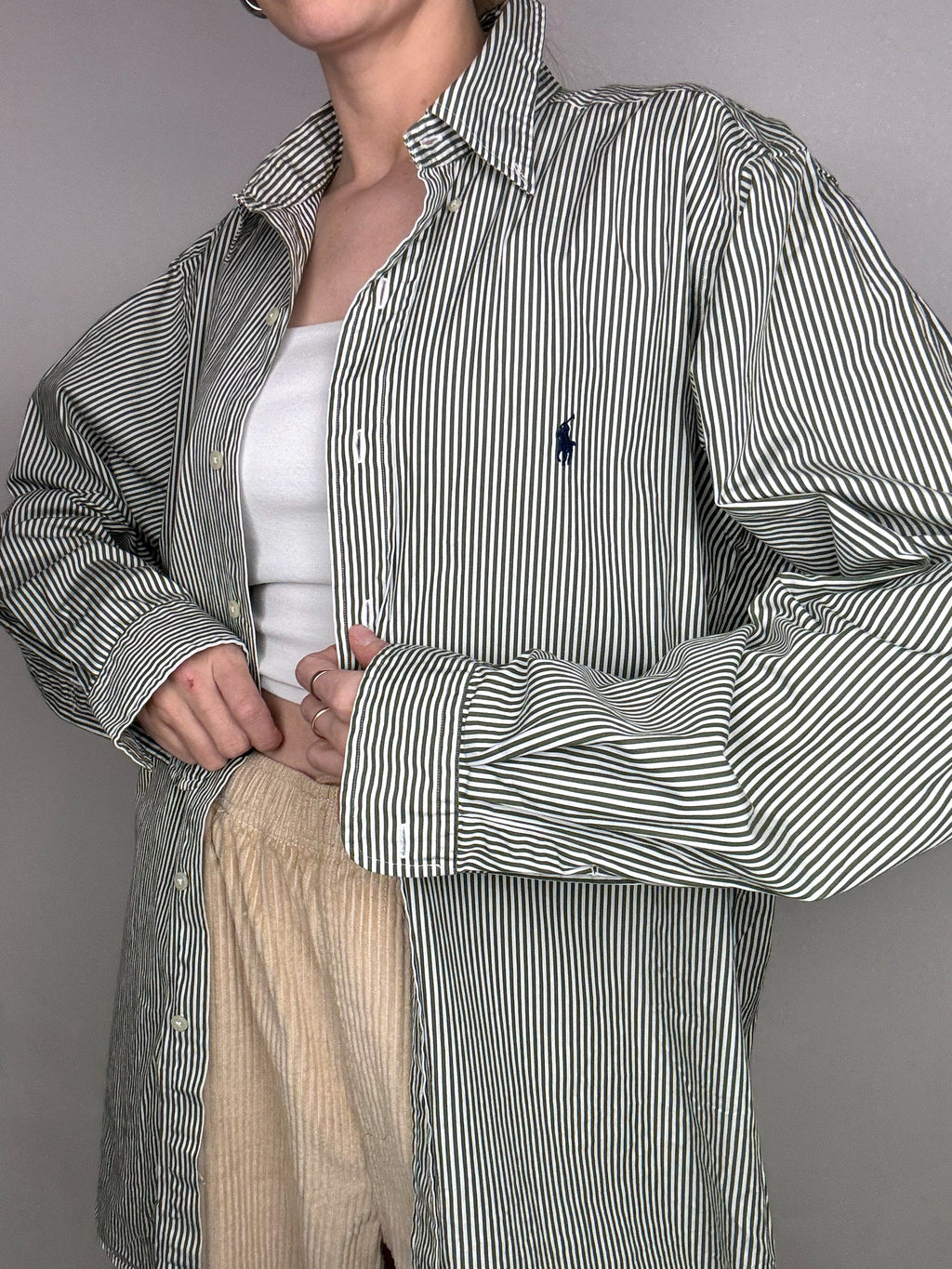 RALPH LAUREN Vintage Green Striped Shirt