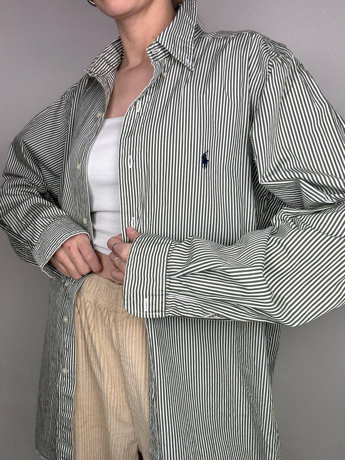 RALPH LAUREN Vintage Green Striped Shirt