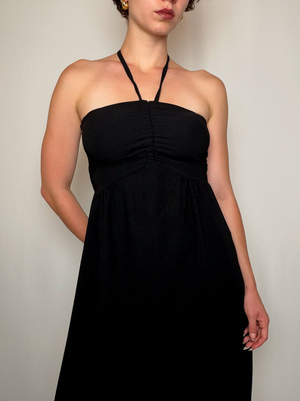 Robe noire longue S/M vintage