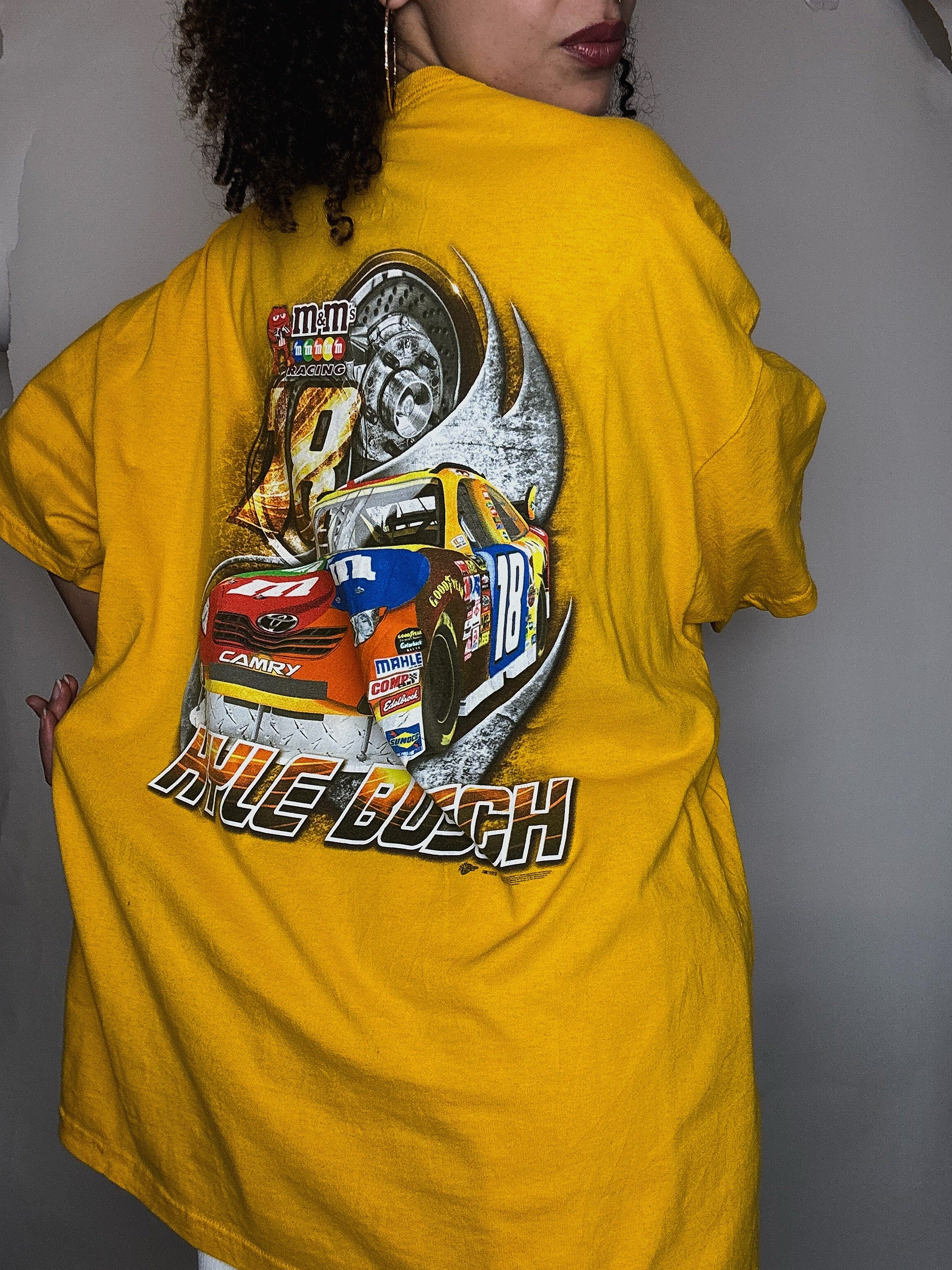 Tshirt jaune Nascar 2XL vintage