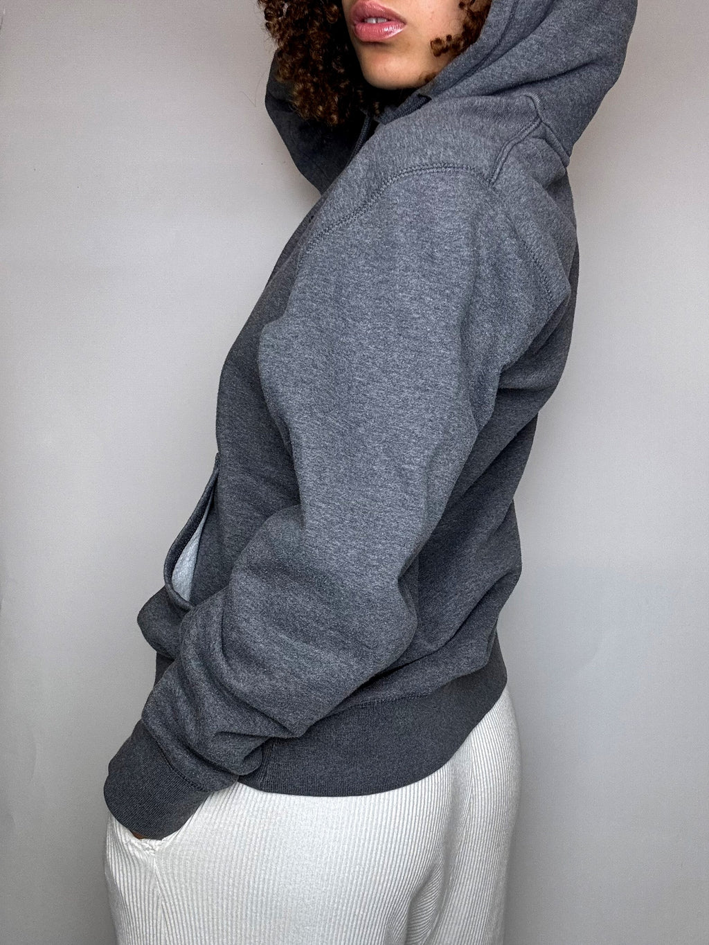 Sweat à capuche gris NIKE M vintage