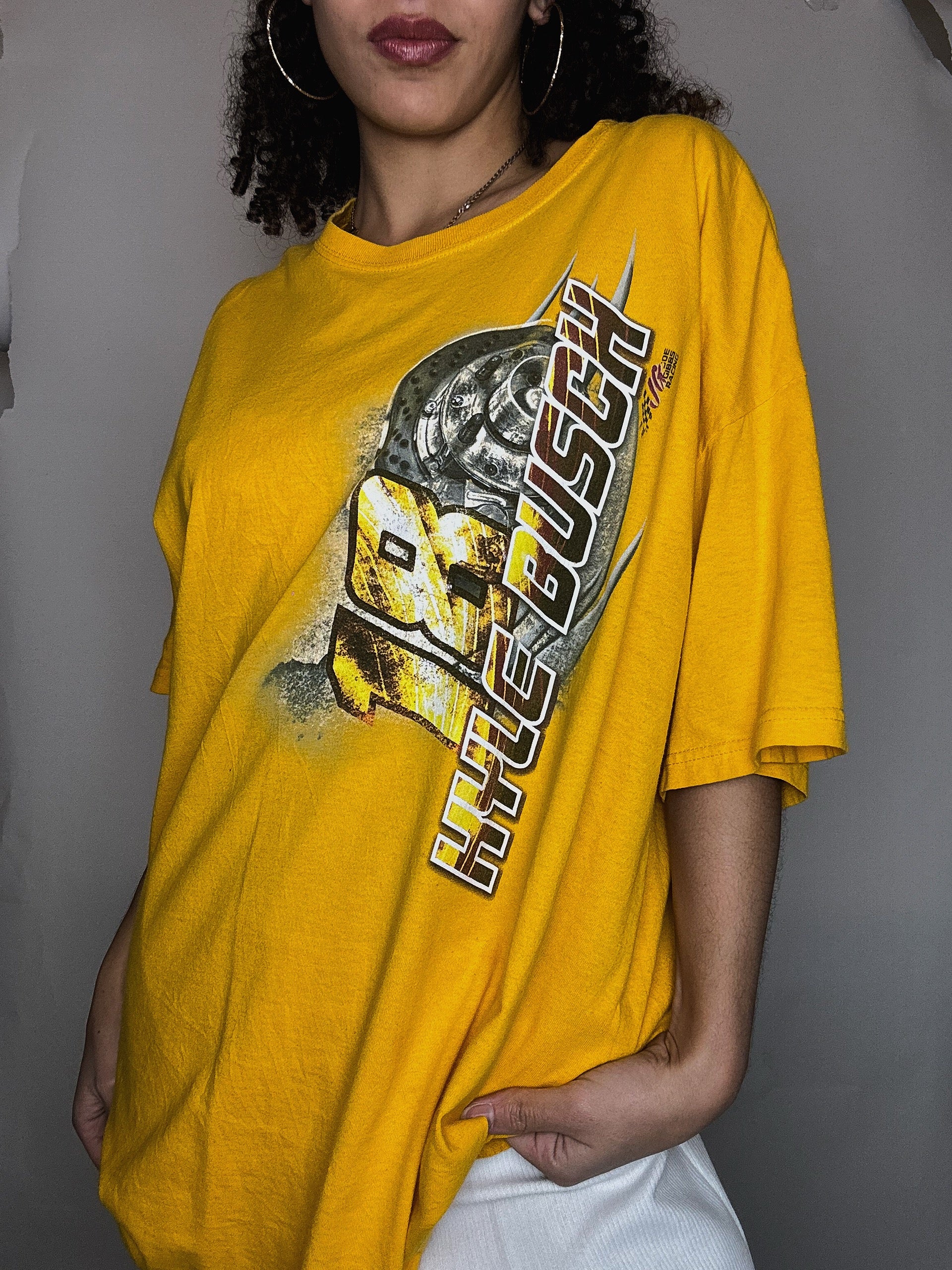 Tshirt jaune Nascar 2XL vintage