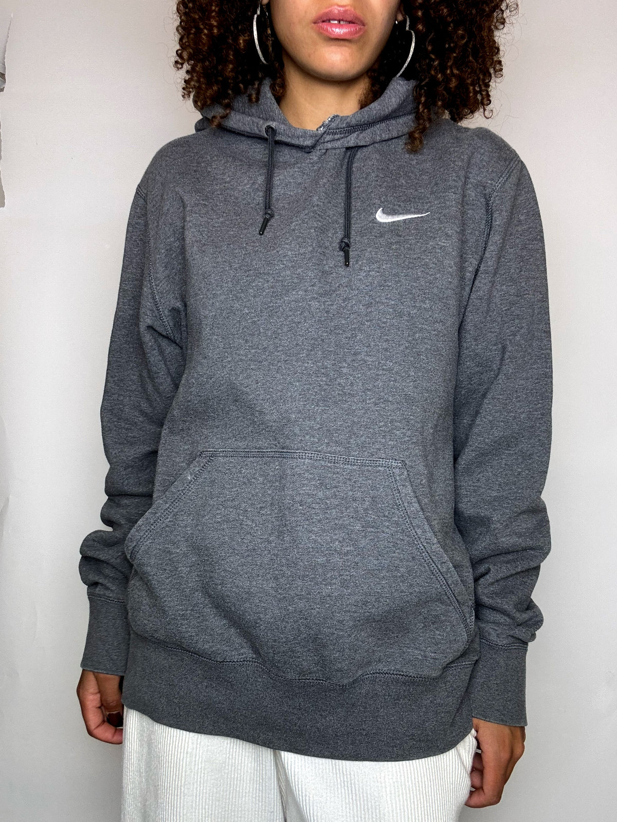 Sweat à capuche gris NIKE M vintage