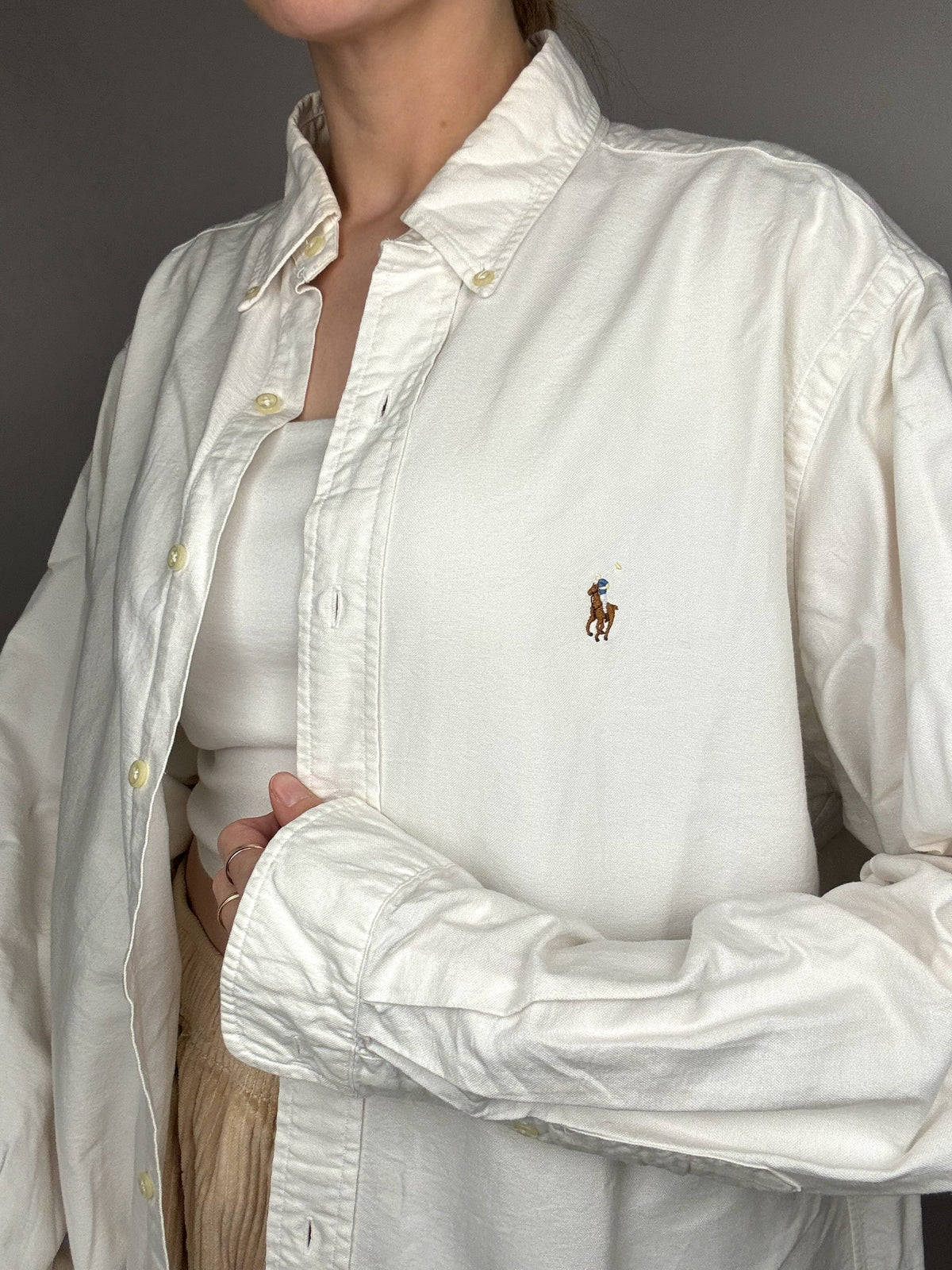 RALPH LAUREN L Vintage White Shirt