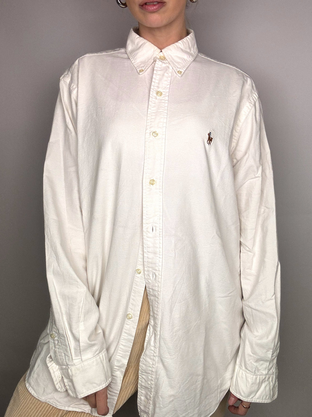RALPH LAUREN L Vintage White Shirt