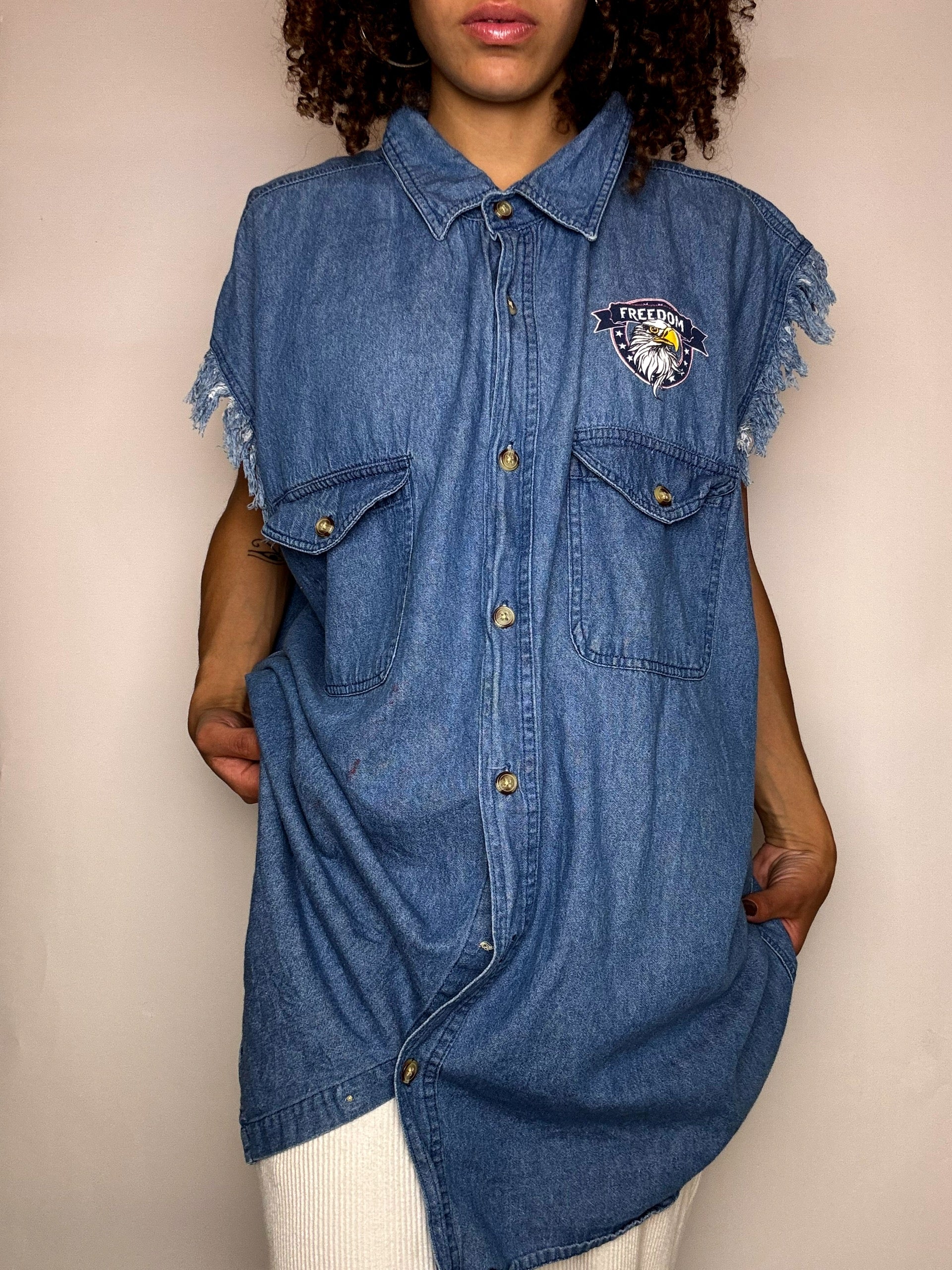 Vintage L/XL Jeanshemd