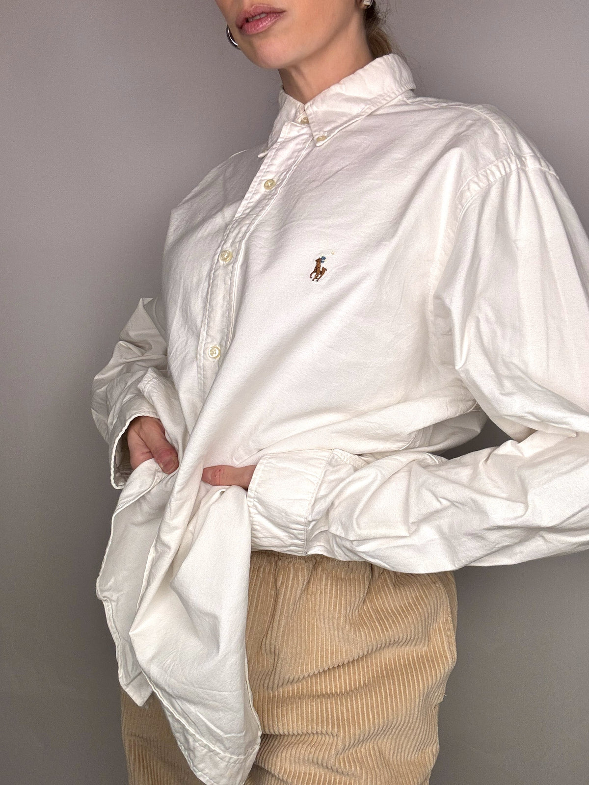 RALPH LAUREN L Vintage White Shirt