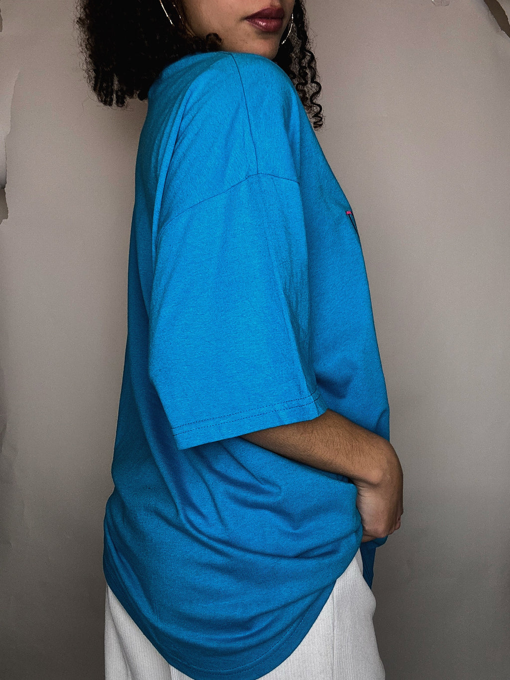 Tshirt brodé bleu Bahamas XL vintage
