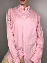RALPH LAUREN M Vintage klassisch geschnittenes rosa Hemd