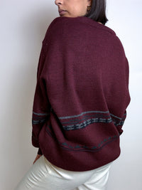 Dark red vintage wool sweater M/L 