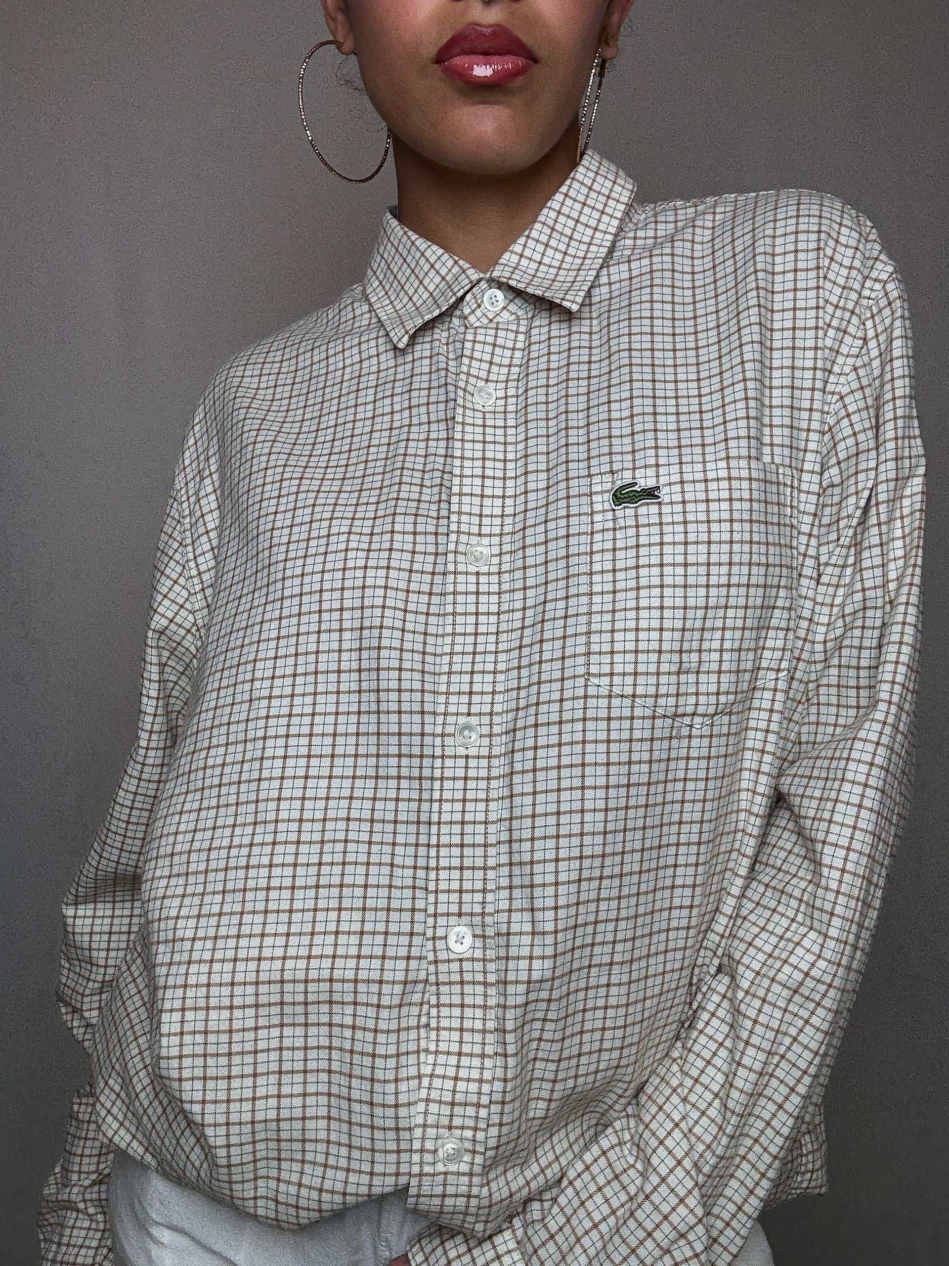 Chemise à carreaux Lacoste L vintage