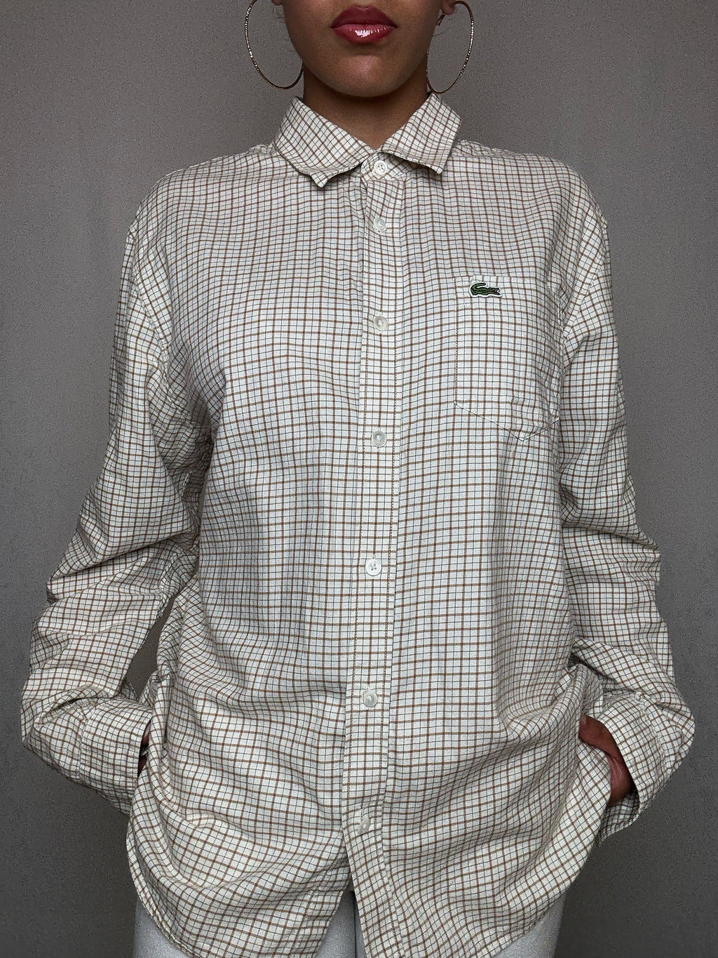 Chemise à carreaux Lacoste L vintage