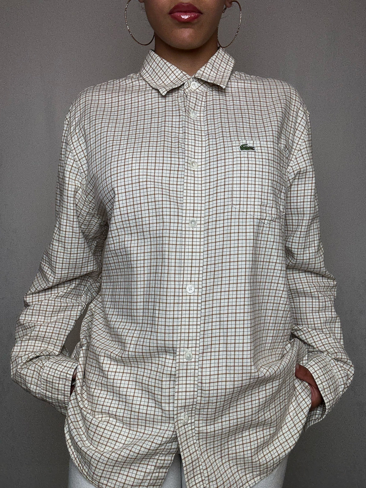 Chemise à carreaux Lacoste L vintage