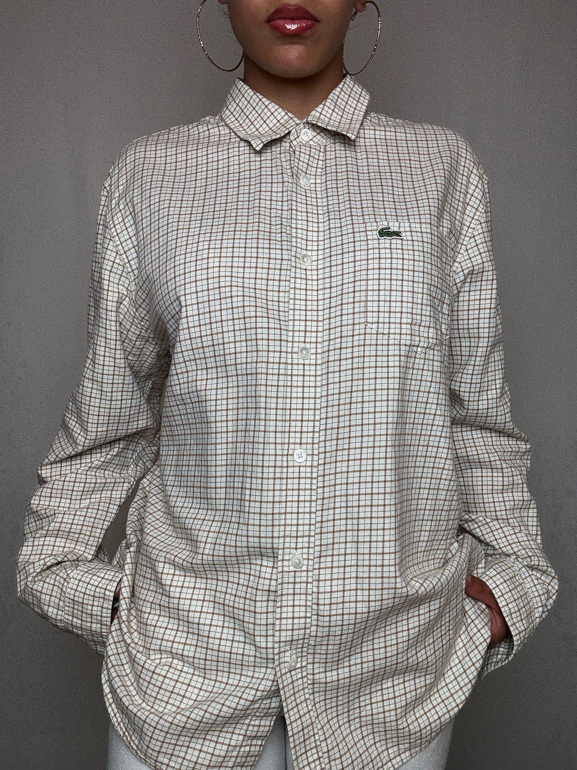 Chemise à carreaux Lacoste L vintage