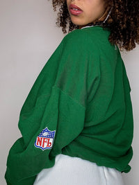 Sweat vert brodé NFL XL vintage