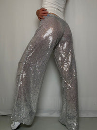 Glitzerhose mit Facetten M/L Vintage