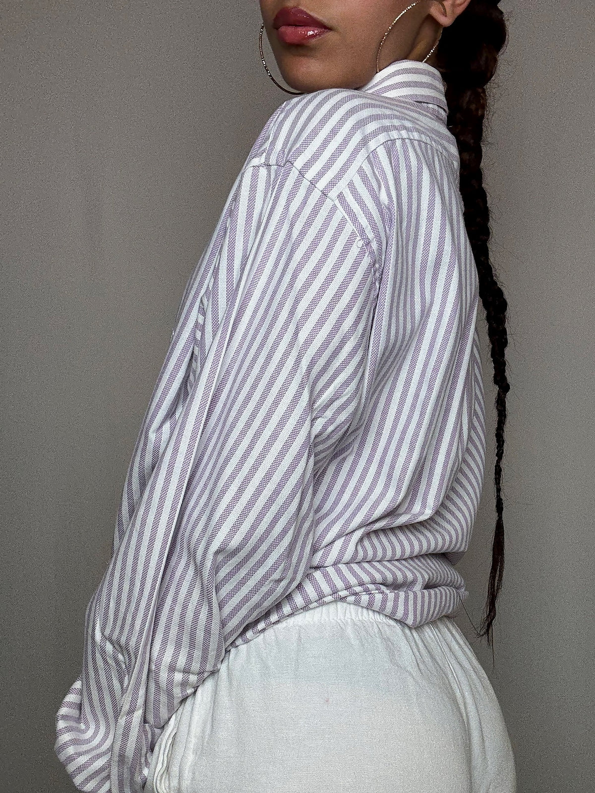 Chemise rayée Lila Lacoste L vintage