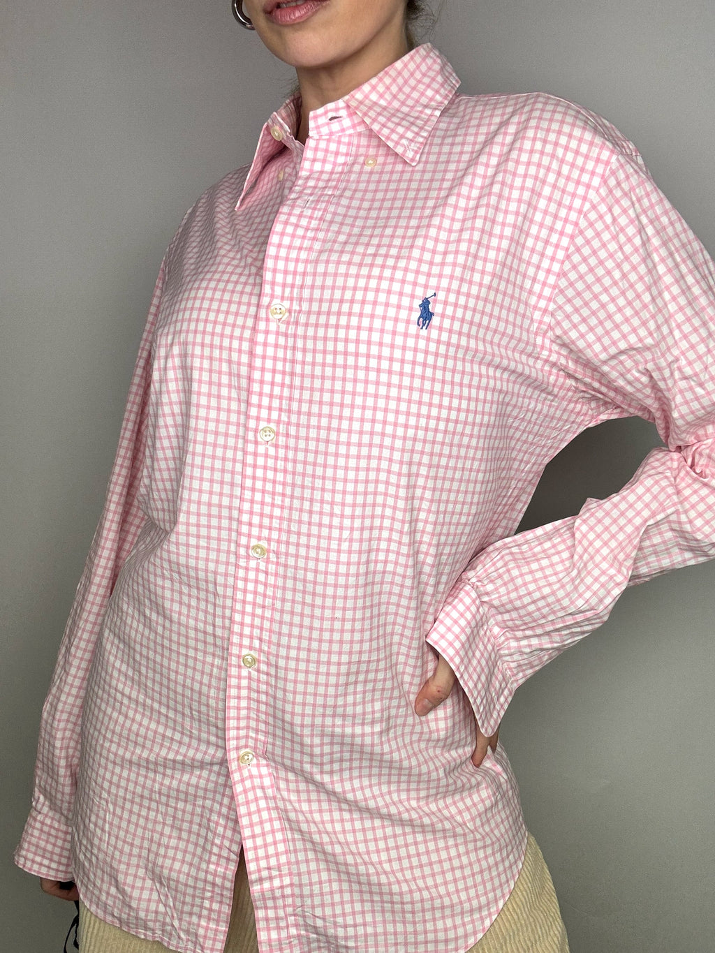 RALPH LAUREN M Vintage Pink Plaid Shirt