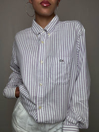 Chemise rayée Lila Lacoste L vintage