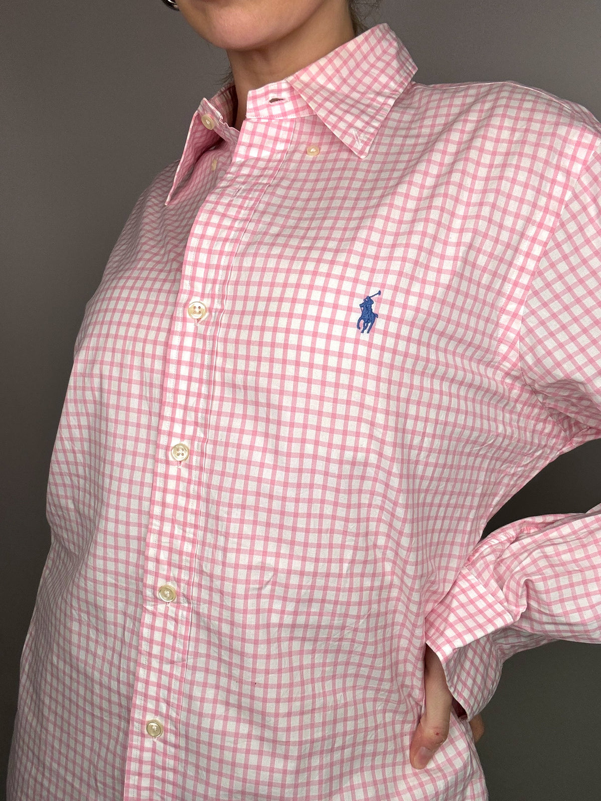 RALPH LAUREN M Vintage Pink Plaid Shirt