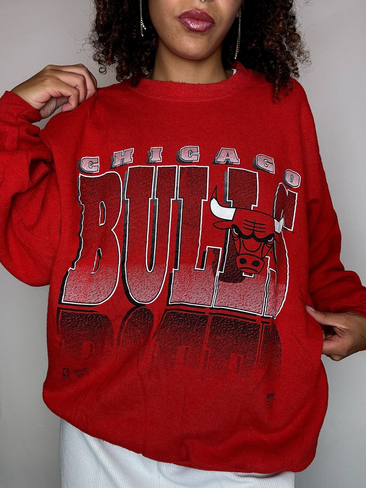Sweat rouge CHICAGO BULLS XL vintage