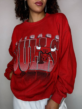 Sweat rouge CHICAGO BULLS XL vintage