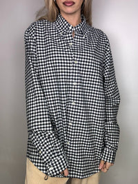 RALPH LAUREN XL Vintage Schwarz-Weiß Kariertes Hemd